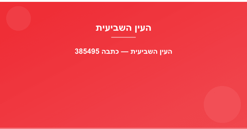 העין השביעית — כתבה 385495